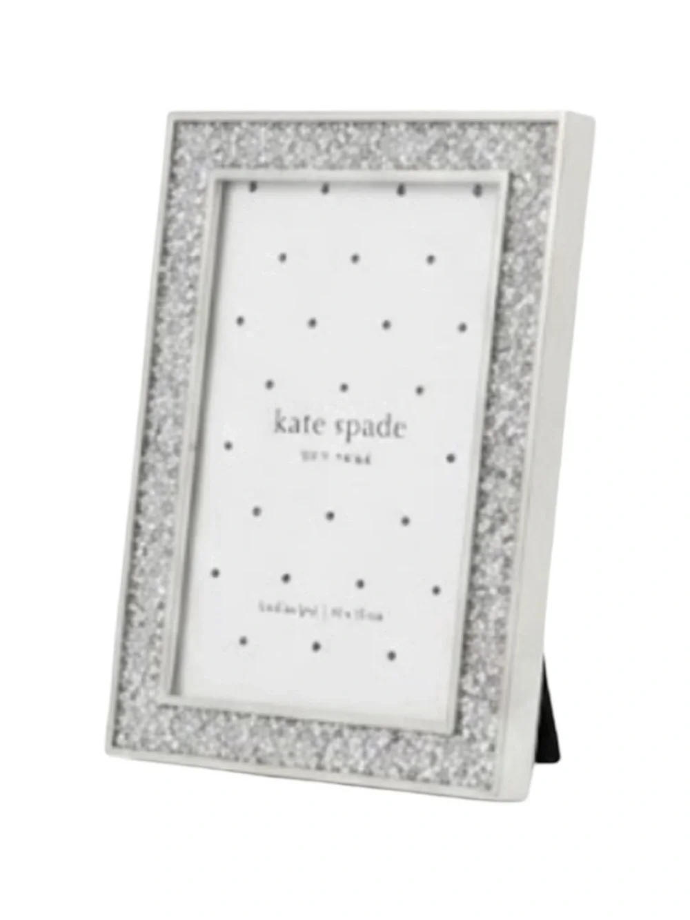 Kate Spade x Lenox Sitting Pretty Silver Glitter 4x6 Picture Frame NEW